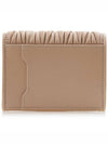 Matelasse Nappa Leather Card Wallet Beige - MIU MIU - BALAAN 4