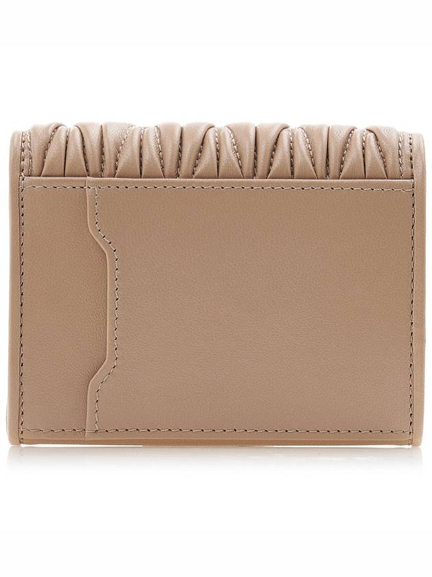 Matelasse Nappa Leather Card Wallet Beige - MIU MIU - BALAAN 4