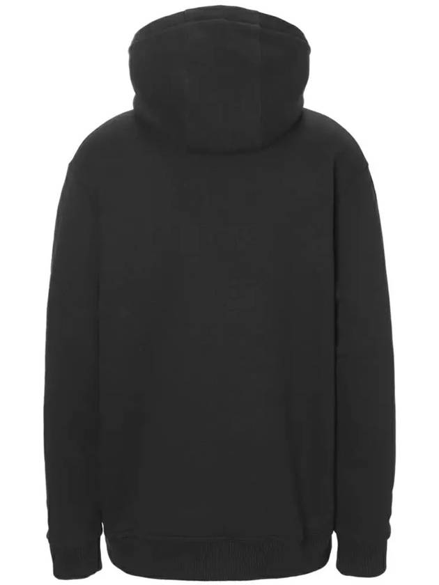 Embroidered Logo Hoodie Black - BURBERRY - BALAAN 4