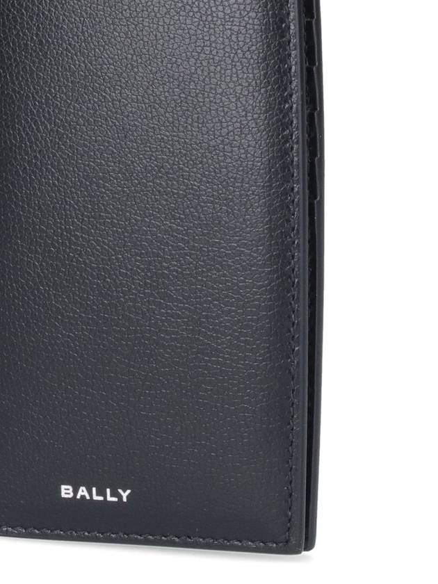 Logo Leather Bifold Wallet Black - BALLY - BALAAN 6