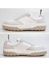 Letterman Panel Lace-Up Low-Top Sneakers White - THOM BROWNE - BALAAN 3