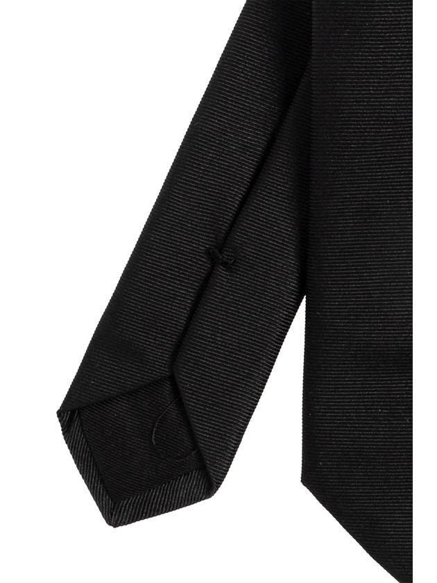 90s Logo Silk Tie Black - VERSACE - BALAAN 5