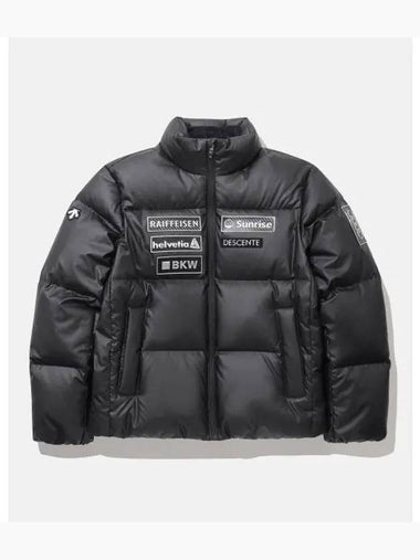 SWISS SKI Monochrome Wappen Stand Neck Down Jacket ECCO Eco Black SP423SDJO7 - DESCENTE - BALAAN 1