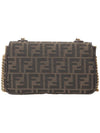 Baguette Chain FF Jacquard Medium Cross Bag Brown - FENDI - BALAAN 4