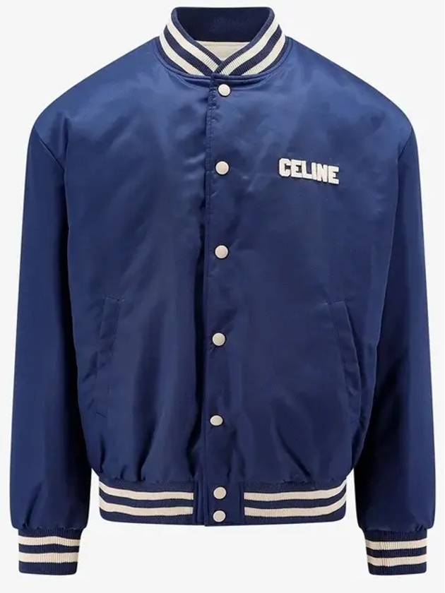 Loose Teddy Nylon Jacket Navy - CELINE - BALAAN 2