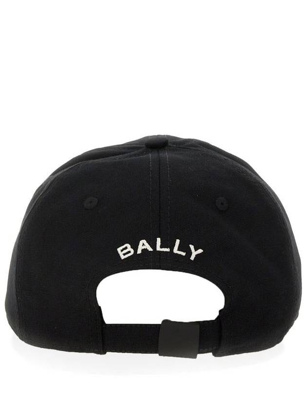 Crest Logo Cotton Ball Cap Black - BALLY - BALAAN 3