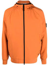 Soft Shell R Technology Nylon Hood Jacket Orange - STONE ISLAND - BALAAN 4