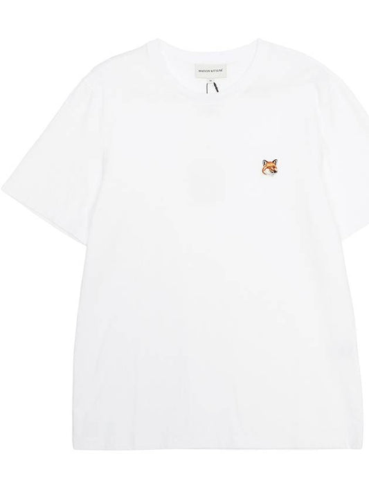 Fox Head Patch Classic Short Sleeve T-Shirt White - MAISON KITSUNE - BALAAN 2