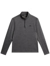 Men s Destry Zip up Golf Midlayer Dark Gray Melange GMJS10975 U242 - J.LINDEBERG - BALAAN 1