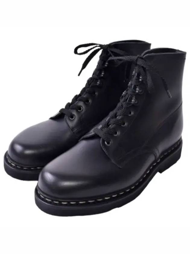 Men's IMBATTABLE Leather Walker Boots Black - PARABOOT - BALAAN.