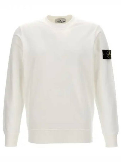 Wappen Patch Garment Dyed Sweatshirt White - STONE ISLAND - BALAAN 2