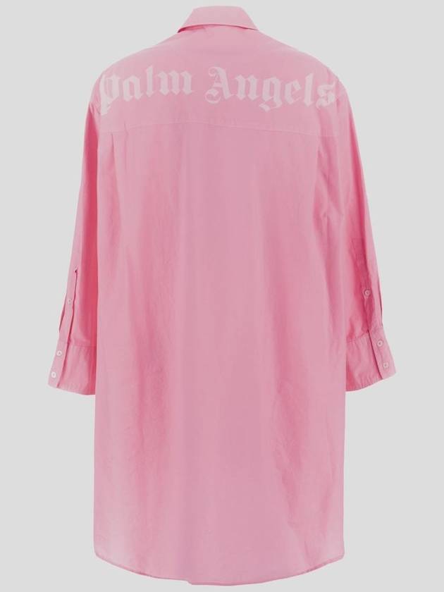 Shirt Midi Dress Pink - PALM ANGELS - BALAAN 3