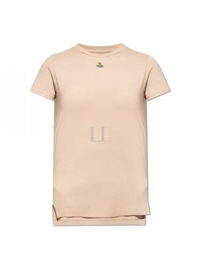 Embroided ORB Peru Short Sleeve T-Shirt Beige - VIVIENNE WESTWOOD - BALAAN 2