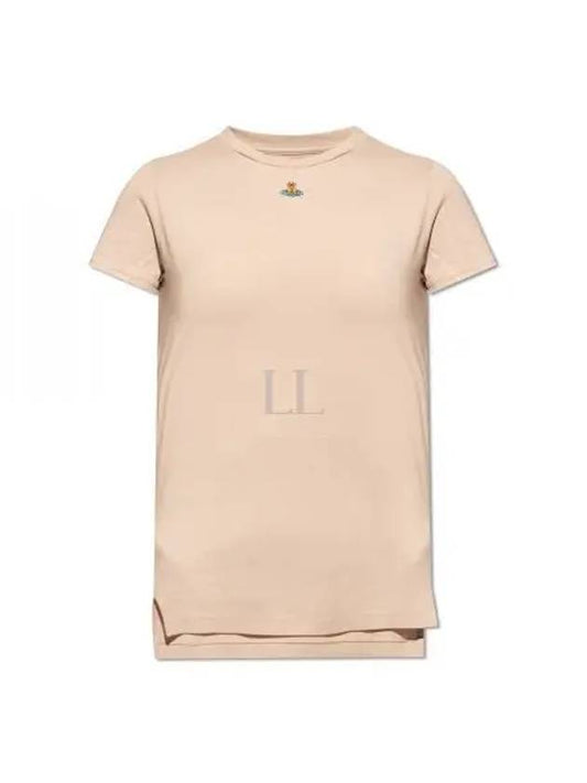 Embroided ORB Peru Short Sleeve T-Shirt Beige - VIVIENNE WESTWOOD - BALAAN 2