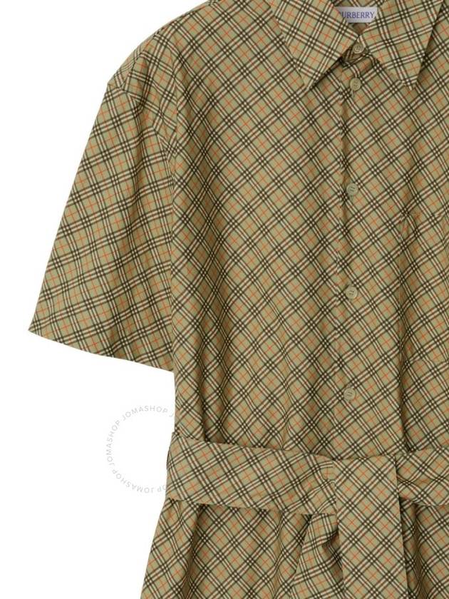 Burberry Nova Check Belted Waist Cotton Shirt Dress, Brand Size 8 (US Size 6) - BURBERRY - BALAAN 3