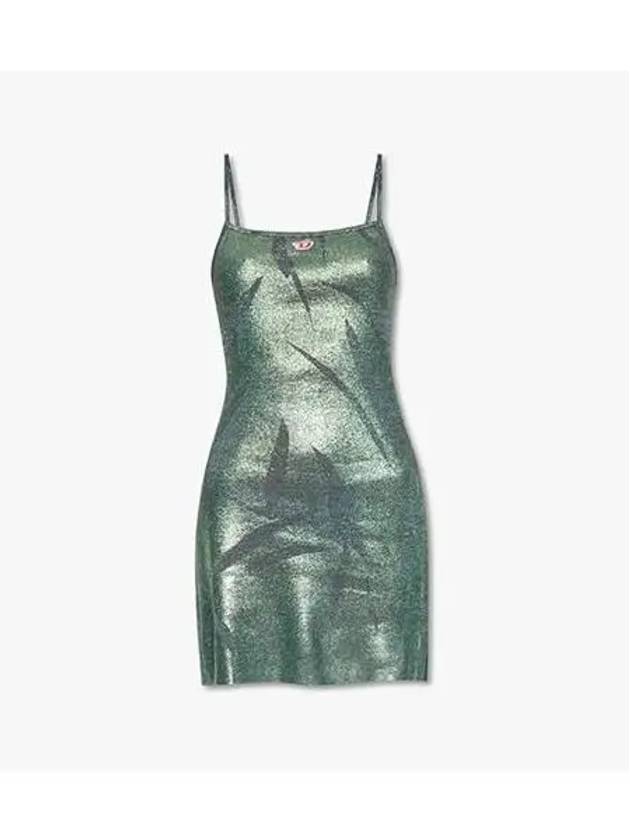 One Piece Women s Lurex Foil Print Mini Green - DIESEL - BALAAN 1