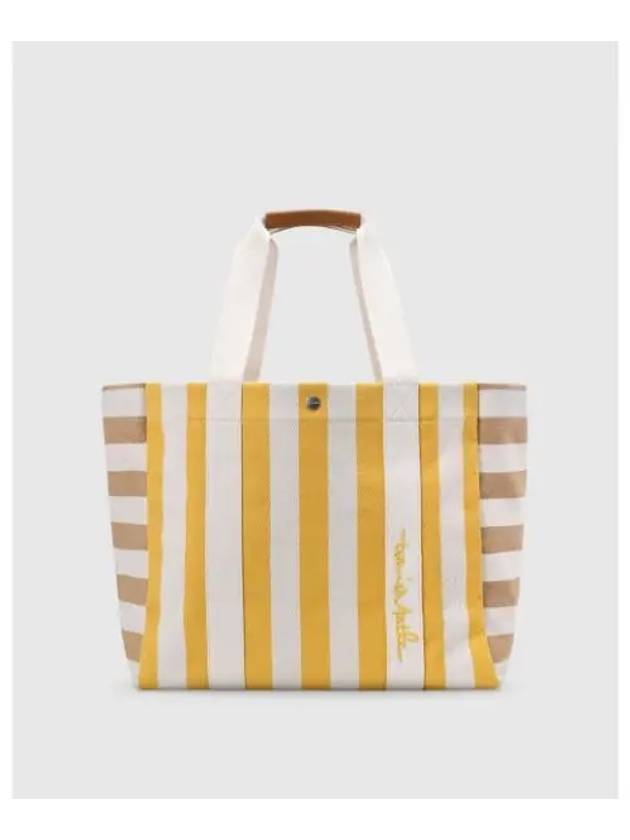 TRAVISMATHEW Women s Striped Big Tote Bag Mustard - TRAVIS SCOTT - BALAAN 1