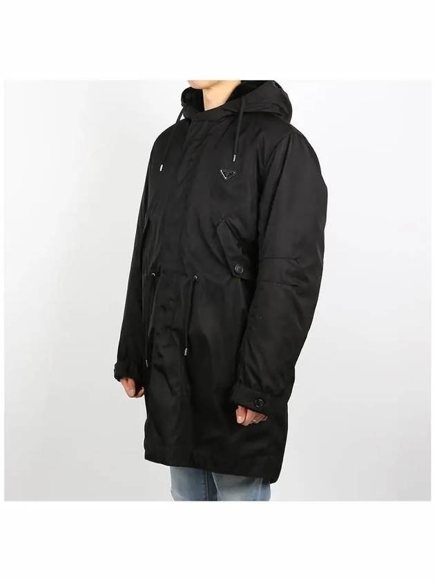 Triangle Logo Patch Re-Nylon Parka Black - PRADA - BALAAN 3