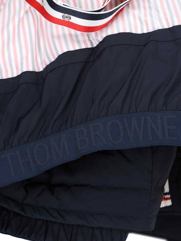 4 Bar Poly Twill Down Vest Navy - THOM BROWNE - BALAAN 6