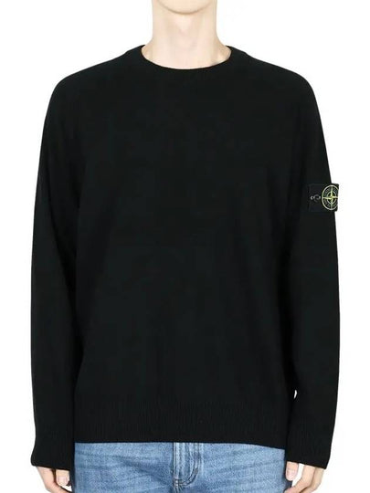 Pullover Wool Knit Top Black - STONE ISLAND - BALAAN 2