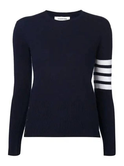 Women's 4 Bar Classic Cashmere Pullover Knit Top Navy - THOM BROWNE - BALAAN 2