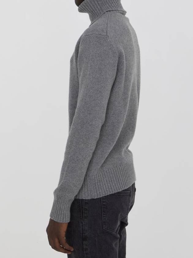 Cashmere Turtleneck Grey - AMI - BALAAN 4