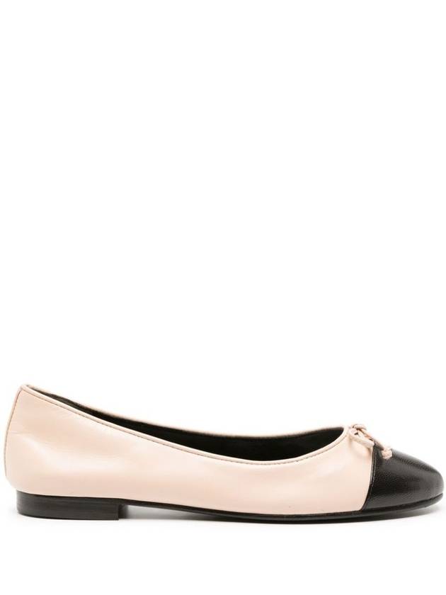 Leather Cap Toe Ballerina Beige - TORY BURCH - BALAAN 2