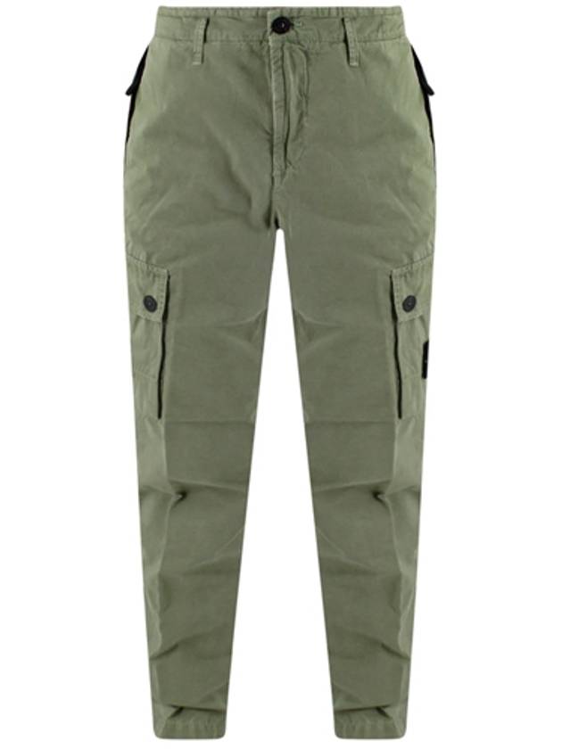 Wappen Patch Old Treatment Slim Fit Cargo Straight Pants Musk Green - STONE ISLAND - BALAAN 2