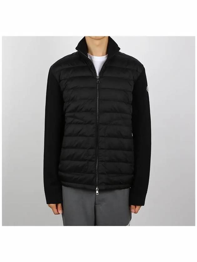 Padded Wool Zip-up Jacket Black - MONCLER - BALAAN 3