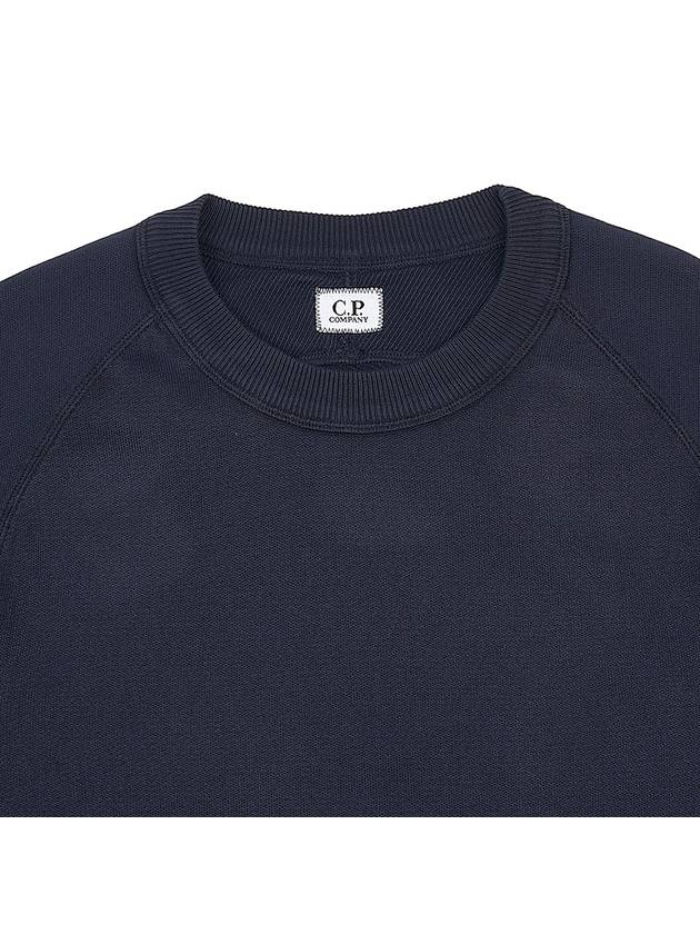 Men's Lens Wappen Pocket Crew Neck Sweatshirt Navy - CP COMPANY - BALAAN 4