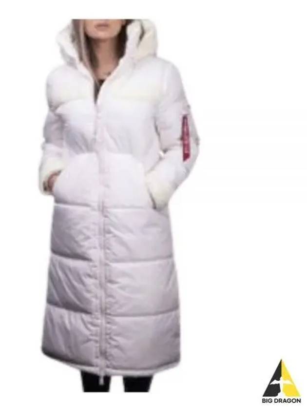 Women s long padded jumper 108007 578 JET STREAM white - ALPHA INDUSTRIES - BALAAN 1