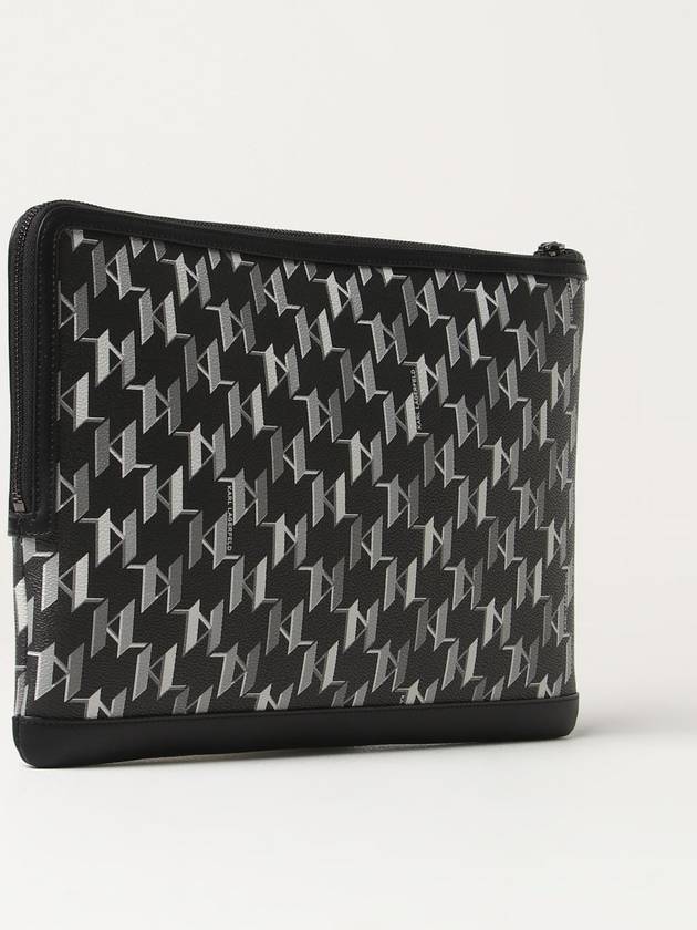 Clutch Ikonic 2.0 Karl Lagerfeld in pelle sintetica a grana con monogram all over e logo stampato - KARL LAGERFELD - BALAAN 2