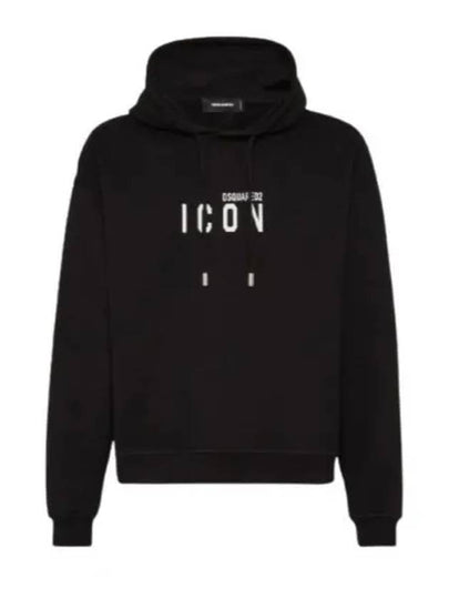 Icon Relax Fit Hoodie Sweatshirt Black - DSQUARED2 - BALAAN 2