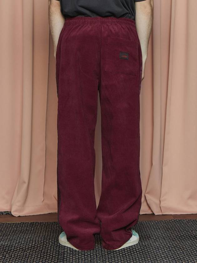 velor corduroy track pants burgundy - UNALLOYED - BALAAN 5