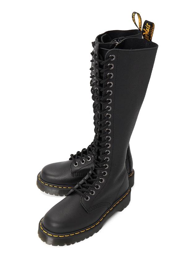Women's 1B60 Becks Leather Long Boots Black Pisa - DR. MARTENS - BALAAN 2