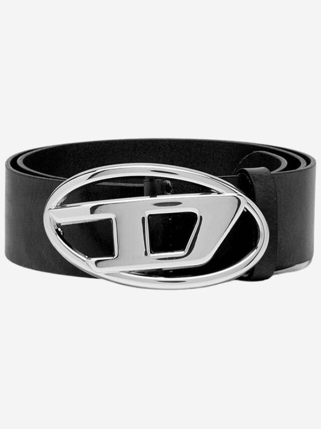 B 1DR D Logo Buckle Leather Belt Black - DIESEL - BALAAN 2