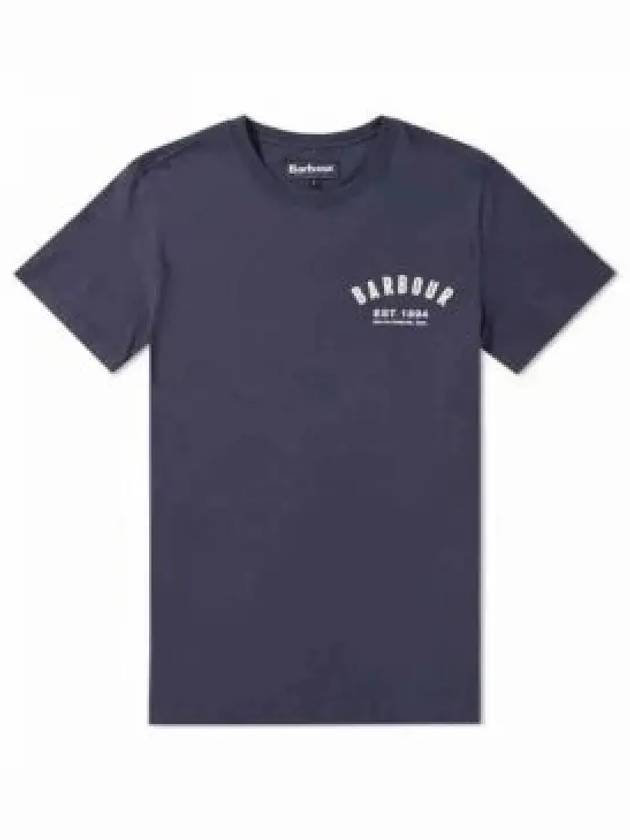 Men's Preppy Logo Short Sleeve T-Shirt Navy - BARBOUR - BALAAN 2