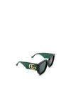 Eyewear Interlocking G Two-tone Bold Sunglasses Black Green - GUCCI - BALAAN 3