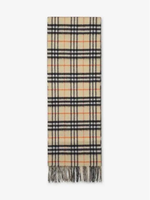 Check Reversible Cashmere Scarf Sand Green - BURBERRY - BALAAN 2