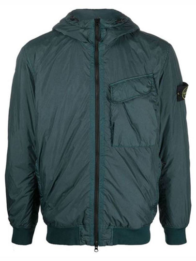 Wappen Patch Nylon Crinklips Hooded Jacket Petrol Green - STONE ISLAND - BALAAN 2