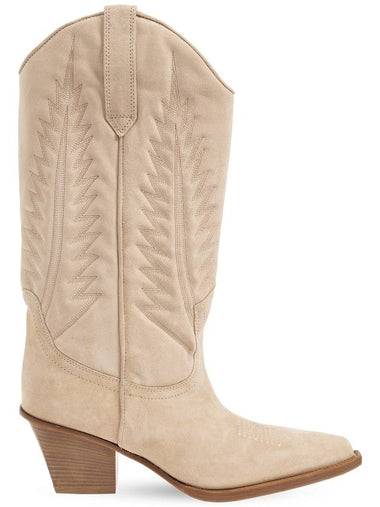 Paris Texas ‘Rosario' Heeled Cowboy Boots, Women's, Beige - PARIS TEXAS - BALAAN 1