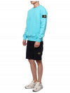 Wappen Patch Crew Neck Sweatshirt Turquoise - STONE ISLAND - BALAAN 5