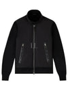 Men's Nylon Zip-Up Jacket Black - TOM FORD - BALAAN 2