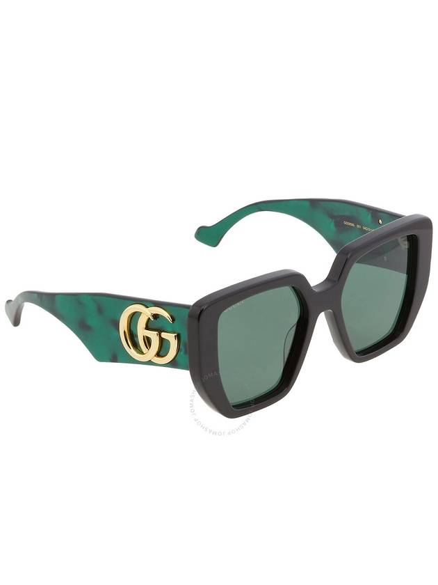 Eyewear Interlocking G Two-tone Bold Sunglasses Black Green - GUCCI - BALAAN 4