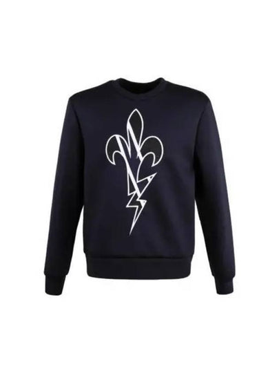 Men's Thunder Embroidery Sweatshirt Black - NEIL BARRETT - BALAAN 2