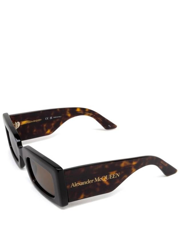 Eyewear Bold Tortoiseshell Rectangular Frame Sunglasses AM0433S - ALEXANDER MCQUEEN - BALAAN 5