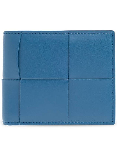 Intrecciato Cassette Half Wallet Blue - BOTTEGA VENETA - BALAAN 2