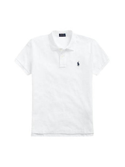 Pony Embroidered Logo Stretch Cotton Short Sleeve Polo Shirt White - POLO RALPH LAUREN - BALAAN 2