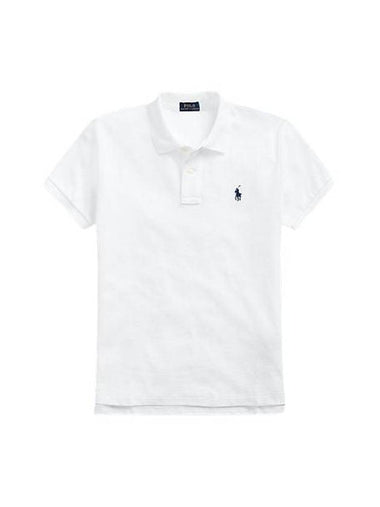 Pony Embroidered Logo Stretch Cotton Short Sleeve Polo Shirt White - POLO RALPH LAUREN - BALAAN 1