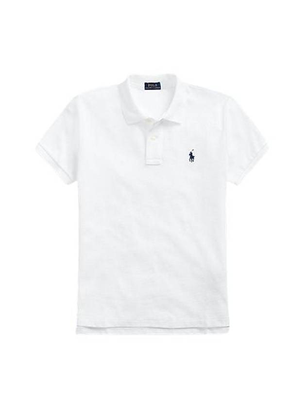 Pony Embroidered Logo Stretch Cotton Short Sleeve Polo Shirt White - POLO RALPH LAUREN - BALAAN 1